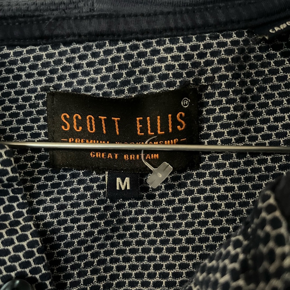 Navy Long Sleeve Men's Scott Ellis Shirt - Picture 4 of 5